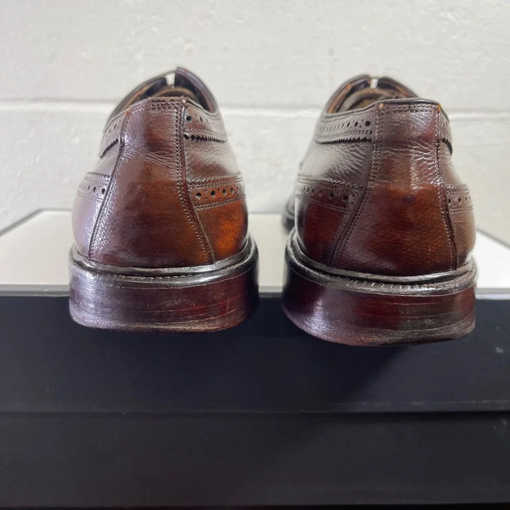 Allen Edmonds MacNeil 9157 Wingtip Brown Leather Oxford Dress Shoes Men's 10.5 D